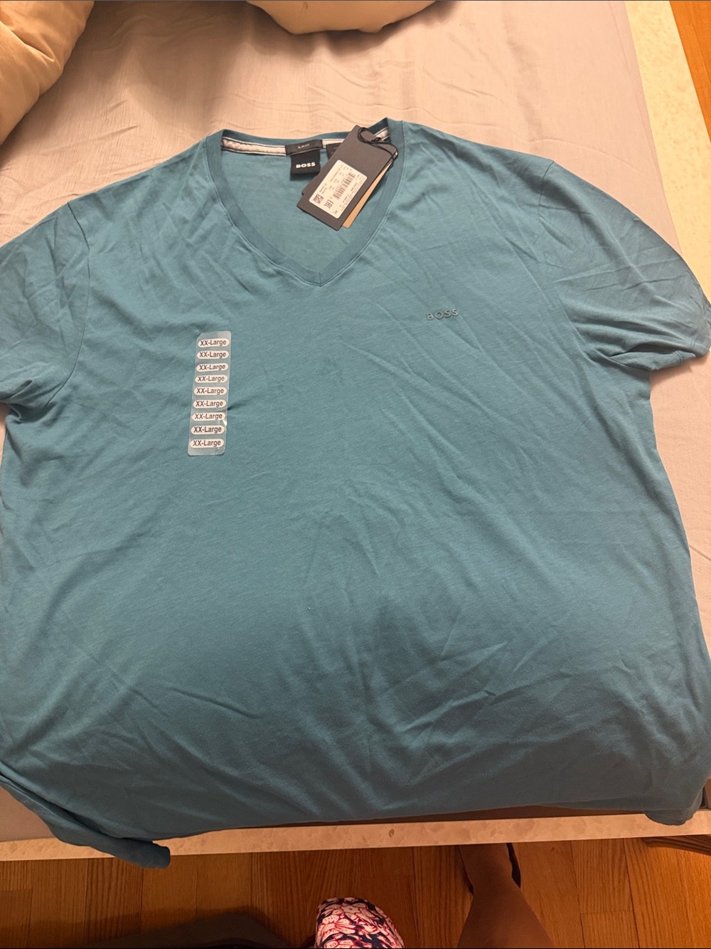 Boss Teal V-Neck Short Sleeve Tee